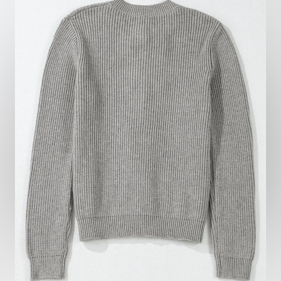 Bow Round Neck Long Sleeve Cardigan - Picture 8 of 8